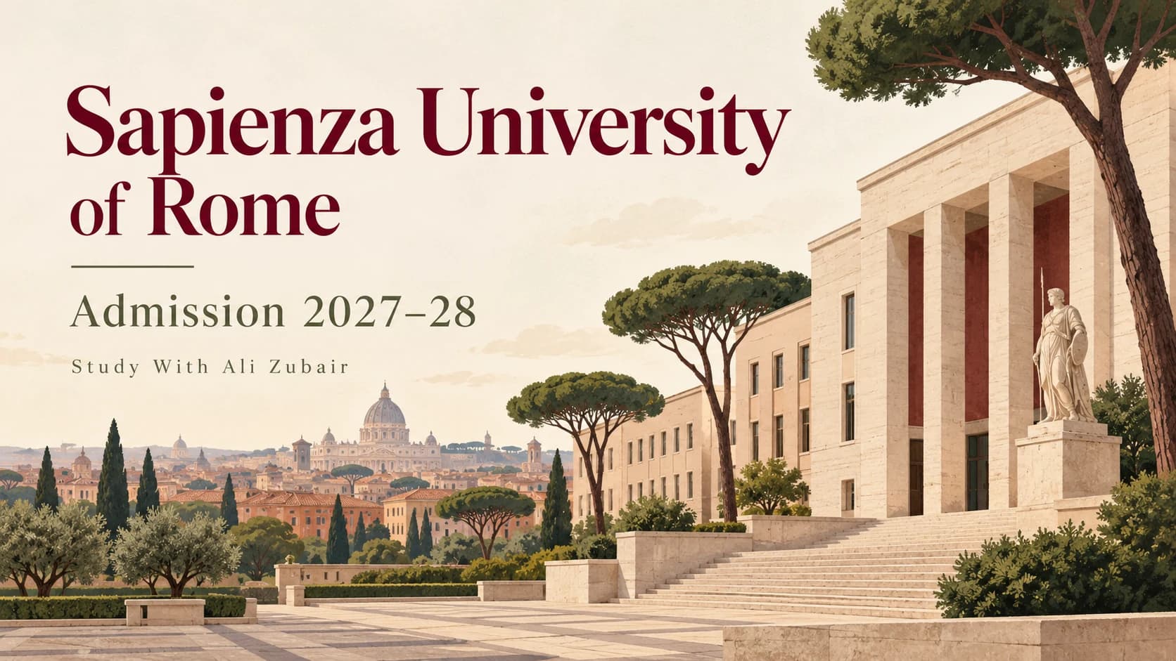 Sapienza University of Rome Admission 2027–28: Requirements, Fees and Scholarships